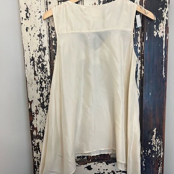 Women’s Maeve Anthropologie silk embroidered tie blouse with Claire’s sides. S - Picture 7 of 11